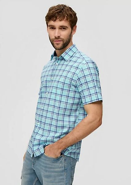 s.Oliver Kurzarmhemd Regular: Gemustertes Kurzarmhemd mit Brusttasche günstig online kaufen