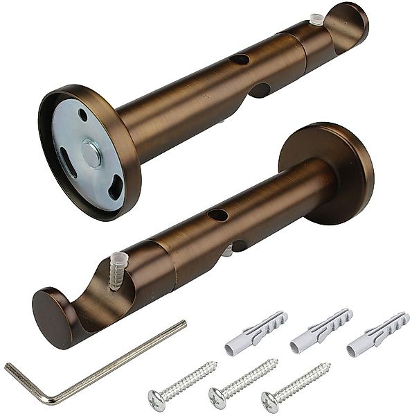 Liedeco Gardinenstange "CELKEGEL02SG2L" Ø 25 mm 2 läufig-läufig Fixmaß 2-lä günstig online kaufen