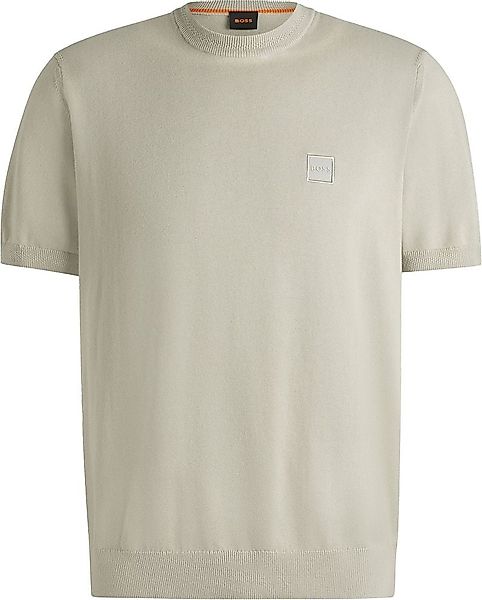 BOSS Knitted T-shirt Kanache Ecru - Größe L günstig online kaufen
