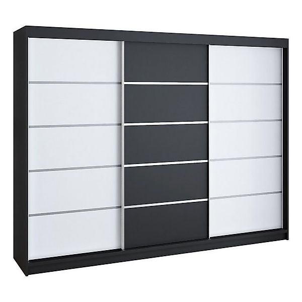 A&J MöbelLand GmbH Schwebetürenschrank STIM 200CM, 3-türig Schrank mit 4 Sc günstig online kaufen