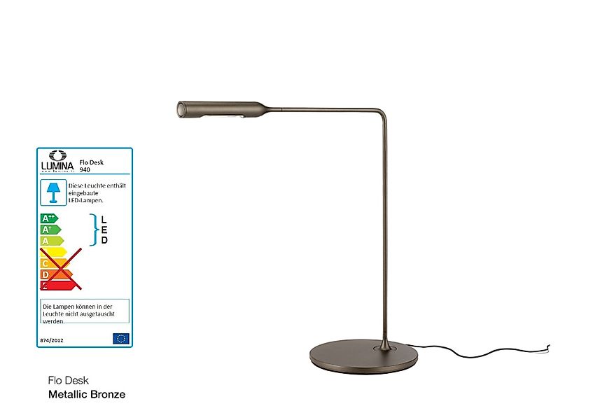 FLO Desk Tischlampe bronze metallisch günstig online kaufen