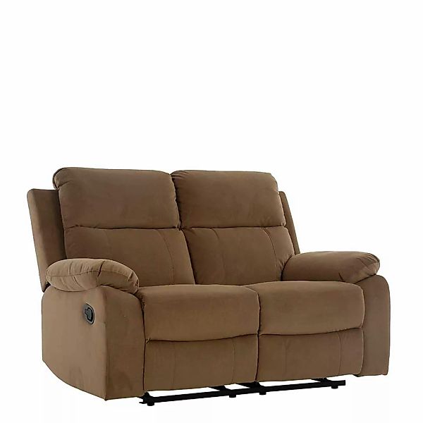 Relaxsofa für 2 Personen in Braun Untergestell aus Metall günstig online kaufen