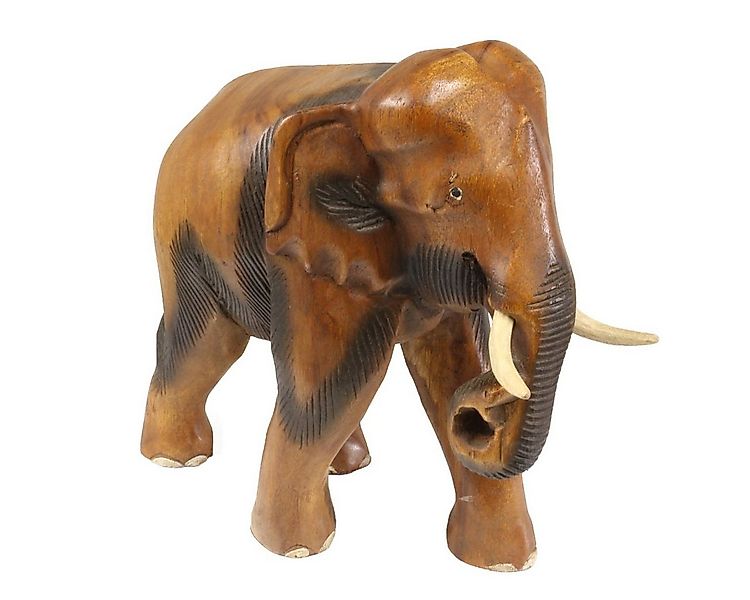 Oriental Galerie Dekofigur Elefant Figur Skulptur Massiv Braun Mittel (1 St günstig online kaufen