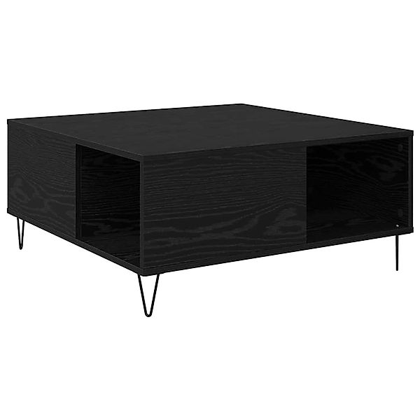 vidaXL Couchtisch Schwarz Eichen-Optik 80 x 80 x 36,5 cm Holzwerkstoff 8816 günstig online kaufen