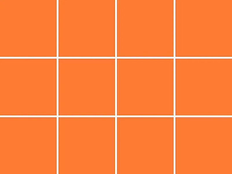 queence Fliesenaufkleber Orange (12 St), Stickerfliesen, günstig online kaufen