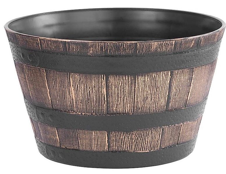 PROREGAL® Blumentopf Blumentopf Holz-effekt, 39x28cm, Gold günstig online kaufen