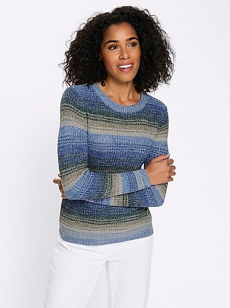 Sieh an! Strickpullover Langarm-Pullover Langarm Rippoptik günstig online kaufen