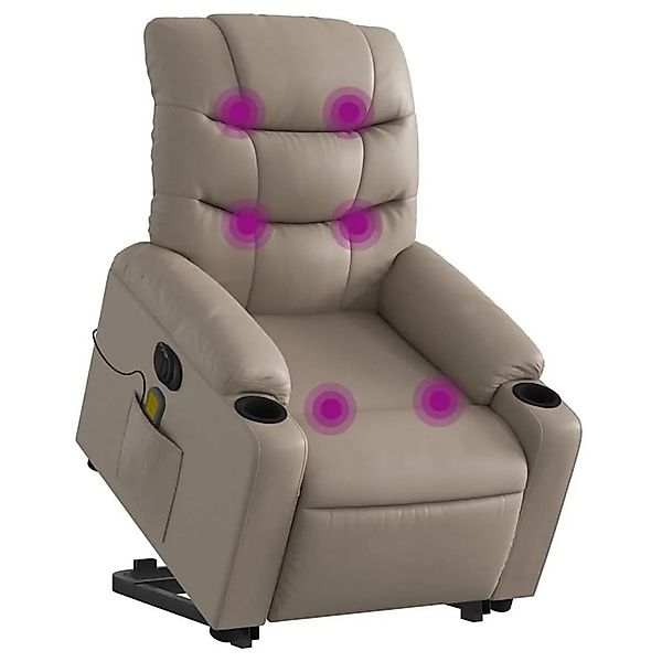 vidaXL Massagesessel mit Aufstehhilfe Elektrisch Cappuccino Kunstleder 3206 günstig online kaufen