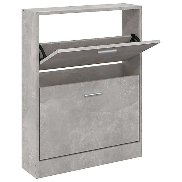 vidaXL Schuhschrank Betongrau 59x17x81 cm Holzwerkstoff 342537 günstig online kaufen
