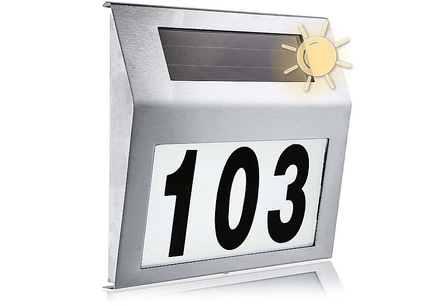 Goods+Gadgets Hausnummer Design Solar Hausnummer, (Hausnummernleuchte, Haus günstig online kaufen