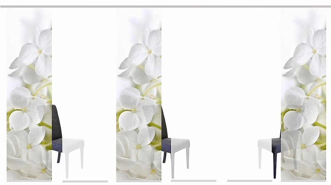HOME WOHNIDEEN Schiebegardine "PADUA" Klettband 6 Stk. tlg. HxB: 245x60, in günstig online kaufen
