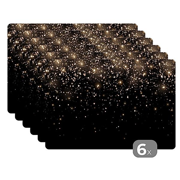 MuchoWow Platzset Schwarz - Abstrakt, (6-St), günstig online kaufen