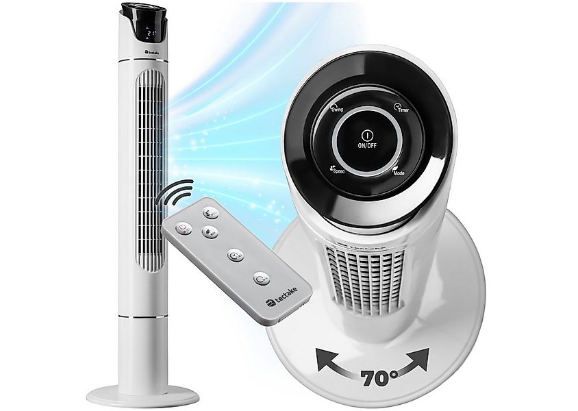 tectake Turmventilator Standventilator 110 cm, 3 Modi und 3 Geschwindigkeit günstig online kaufen