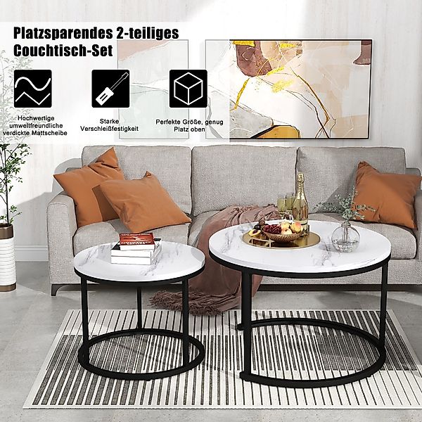 HAUSS SPOLE Couchtisch Runder Couchtisch 2er günstig online kaufen