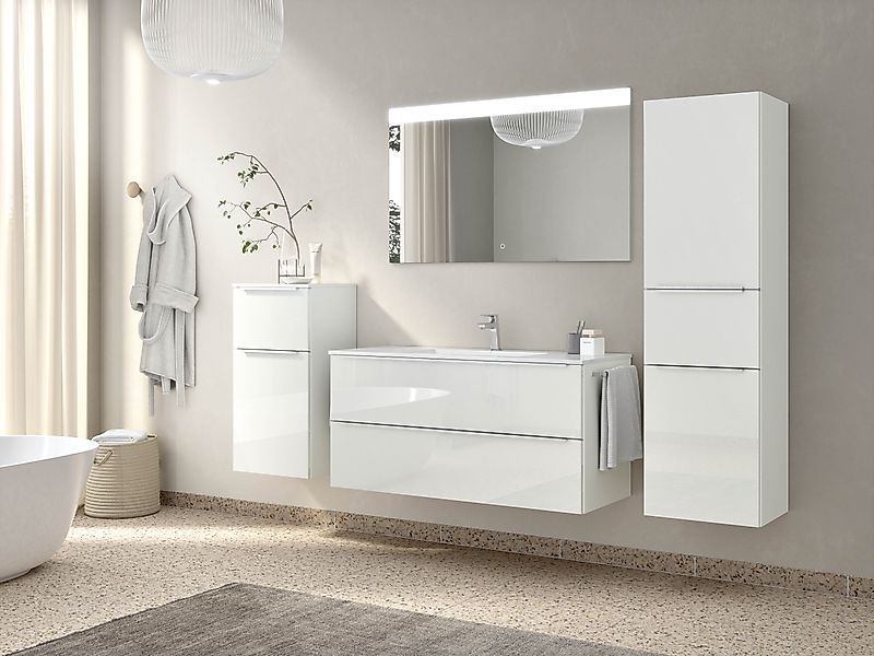 nobilia® Badmöbel-Set »Levere«, (2 St., vormontiert, mit Soft-Close), Hochg günstig online kaufen