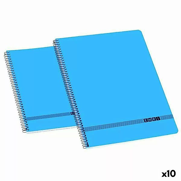Notizbuch Enri Blau 4 Mm 80 Bettlaken Weicher Einband Viertel (10 Stück) günstig online kaufen