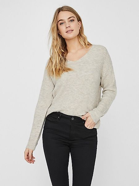 Vero Moda Strickpullover Strickpullover V-Ausschnitt Langarm günstig online kaufen