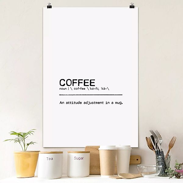 Poster Definition Coffee Attitude günstig online kaufen