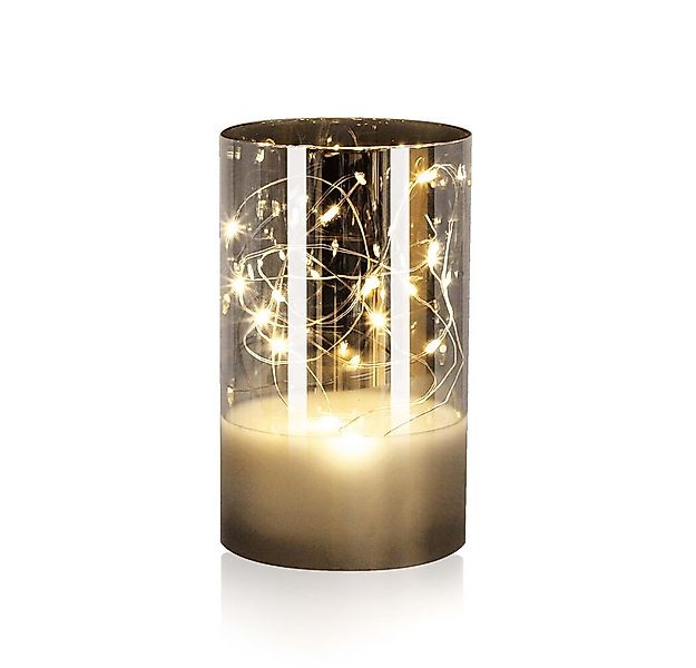 LED Universum LED-Kerze "Kassiopeia" silber, Kerze, batteriebetrieben, IP20 günstig online kaufen