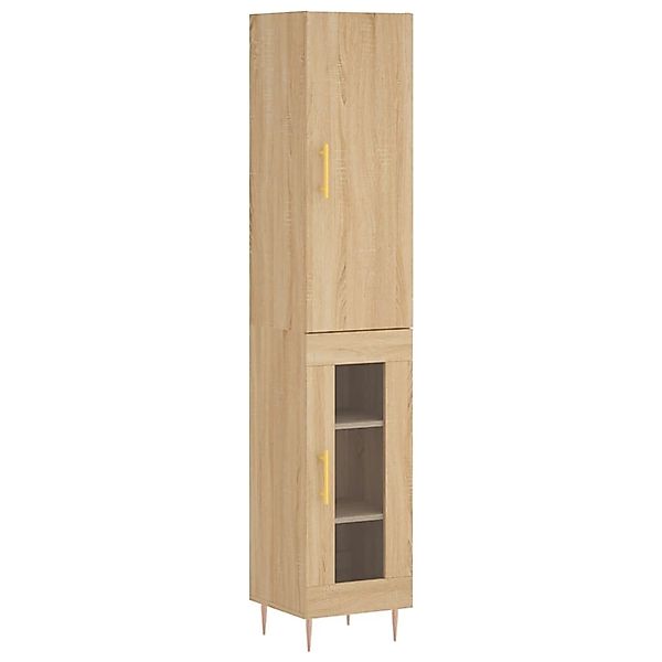 vidaXL Highboard Sonoma-Eiche 34,5x34x180 cm Holzwerkstoff 3199036 günstig online kaufen