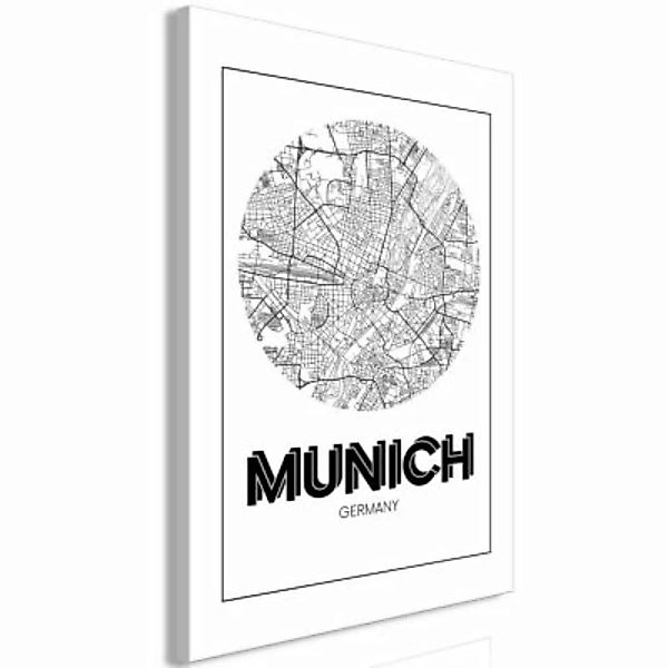 artgeist Wandbild Retro Munich (1 Part) Vertical schwarz/weiß Gr. 40 x 60 günstig online kaufen
