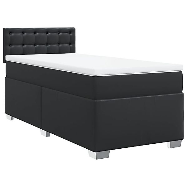 vidaXL Bett Boxspringbett mit Matratze Schwarz günstig online kaufen