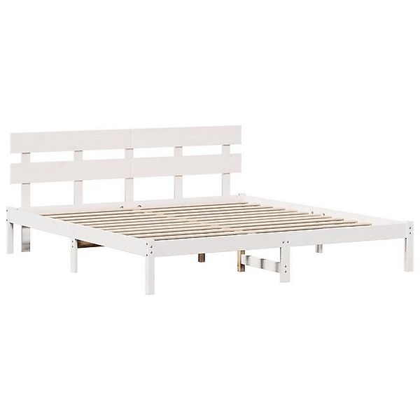 vidaXL Bett Weißes Kiefernholz-Bettgestell Weiß Massivholz Kiefer 180 x 200 günstig online kaufen