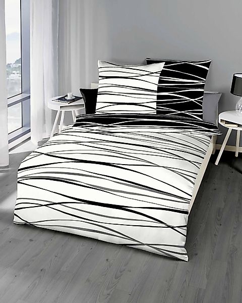 Kaeppel Wendebettwäsche Motion, Mako-Satin, 3 teilig, günstig online kaufen