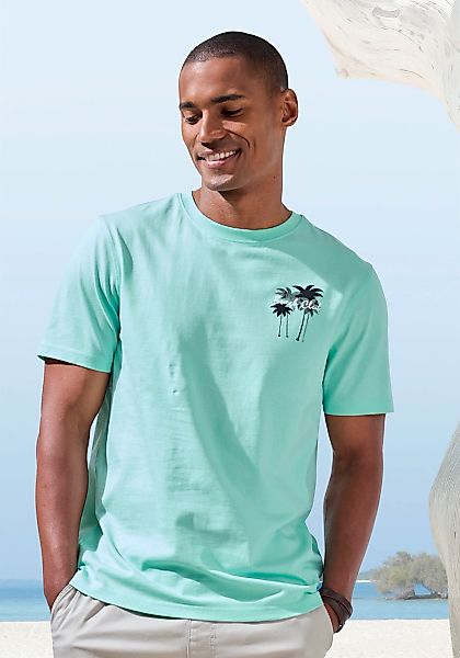 Beachtime T-Shirt "mit großem Rückenprint", Regular-Fit, mit Print vorn und günstig online kaufen