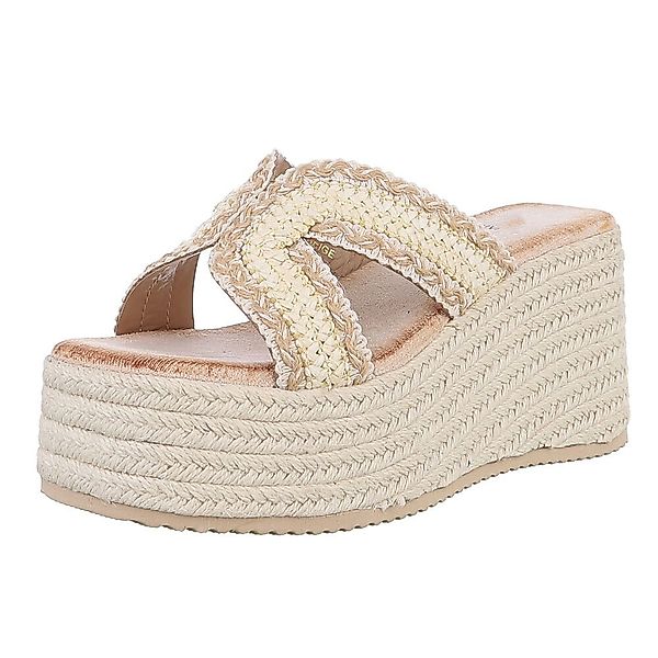 Ital-Design Stilvolle Wedge-Sandalen in Beige für günstig online kaufen