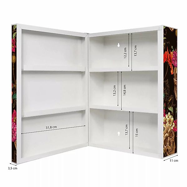 Banjado XXL Medizinschrank Abschliessbar 35x46x15cm Arzneischrank Weiß Aus günstig online kaufen