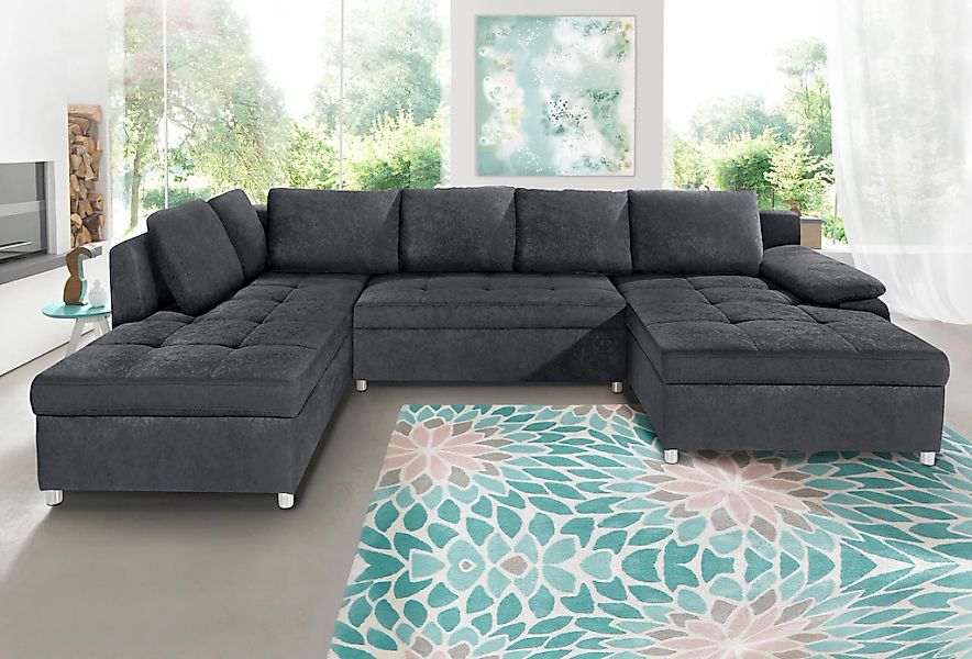sit&more Wohnlandschaft "Labene U-Form" wahlweise mit Bettfunktion und Bett günstig online kaufen