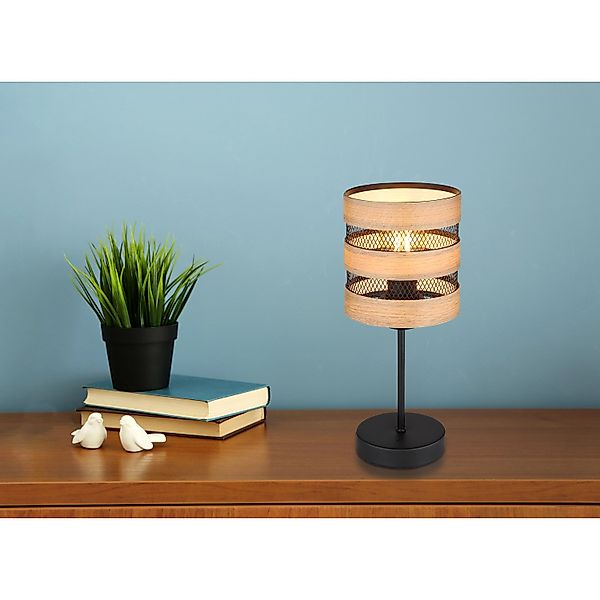 Globo Tischlampe Soeni 1-flammig Schwarz matt 150 x 335 mm günstig online kaufen