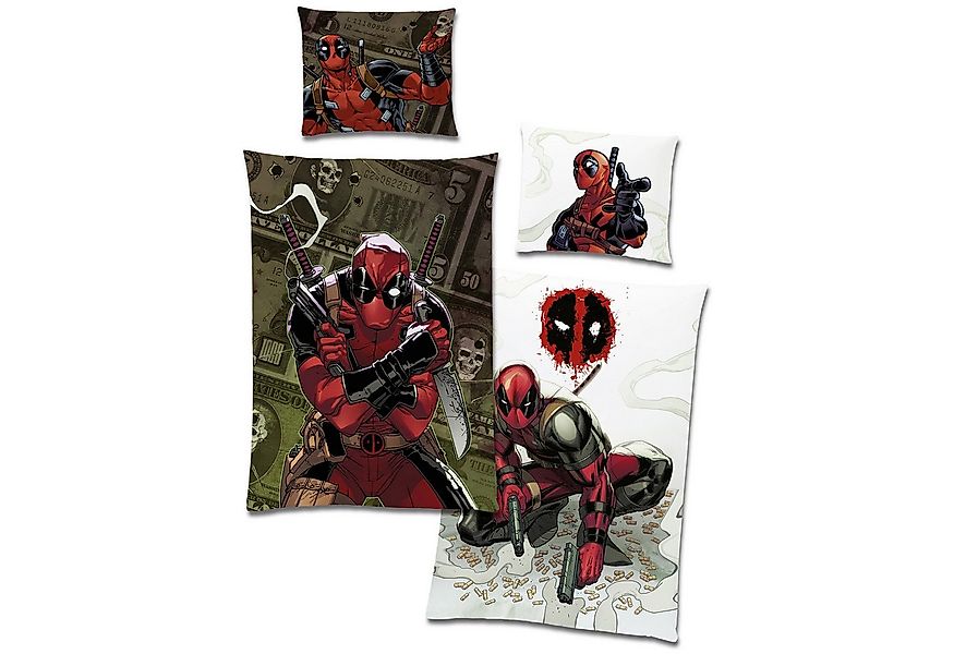 BERONAGE Wendebettwäsche Marvel Deadpool Bettwäsche Linon / Renforcé, 100% günstig online kaufen