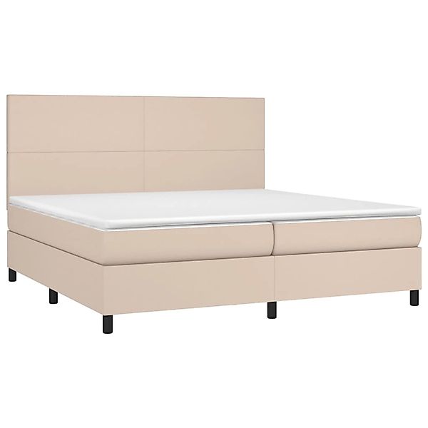 vidaXL Boxspringbett mit Matratze & LED Cappuccino-Braun 200x200cm 3135848 günstig online kaufen