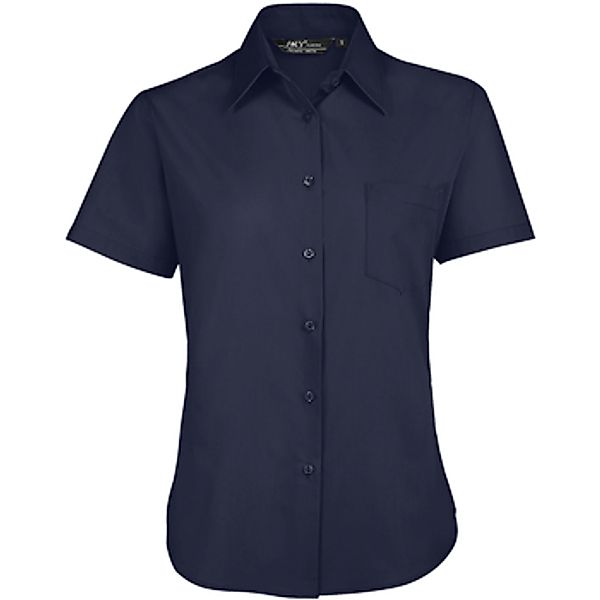 Sols  Blusen ESCAPE WOMENN-CAMISA POPELÍN MUJER MANGA CORTA-Corte ceñido günstig online kaufen