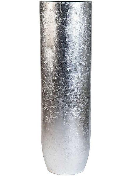 VIVANNO Bodenvase Fiberglas SOLERIO Rund - Silber Blattoptik Hochglanz (1 S günstig online kaufen