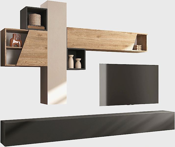 INOSIGN Wohnwand "INFINITY, 6tlg. Breite 276 cm, moderne Mediawand," 6 Stk. günstig online kaufen