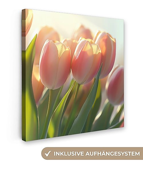 OneMillionCanvasses® Leinwandbild Tulpen - Rosa - günstig online kaufen