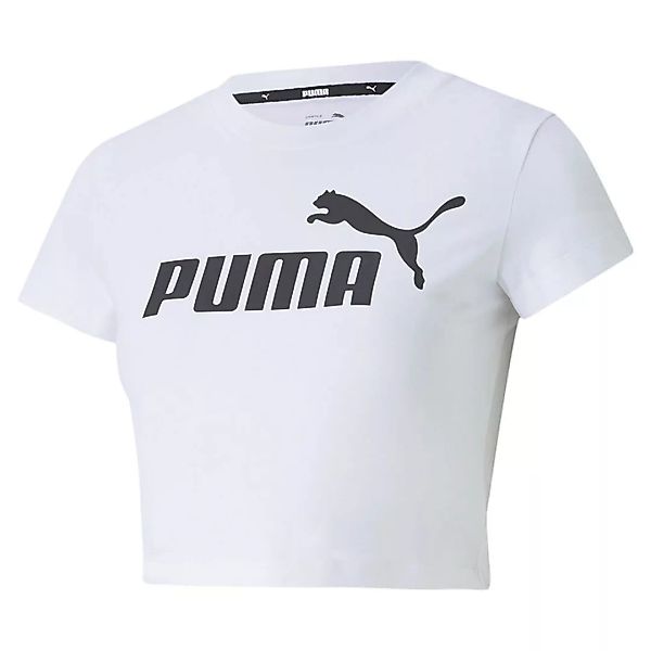 Puma Essential Slim Logo Kurzärmeliges T-shirt S Puma White günstig online kaufen