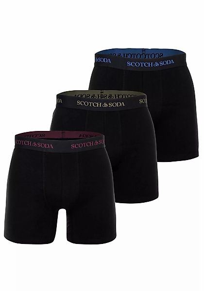 Scotch & Soda Boxershorts "Boxershort Solid Cotton Stretch 3er Pack" günstig online kaufen