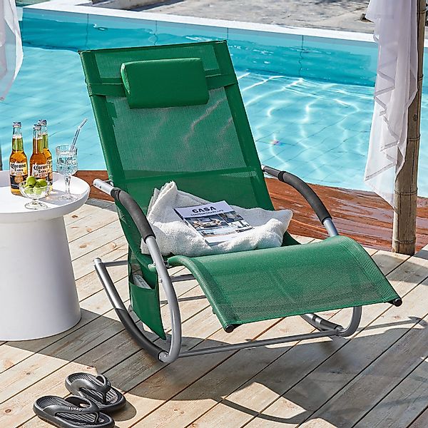 SoBuy Gartenliege OGS28, Sonnenliege mit Kopfkissen günstig online kaufen