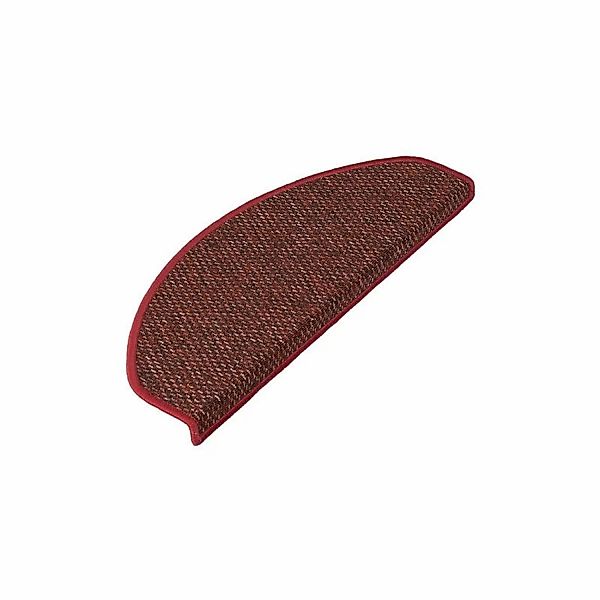 Karat Stufenmatte Ponto Pflegeleicht Rot 23,5 x 65 cm Halbrund günstig online kaufen