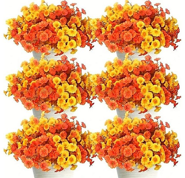 Kunstblumenstrauß 12 Bündel Herbstblumen,Herbststrauß,Veilchen Künstliche B günstig online kaufen