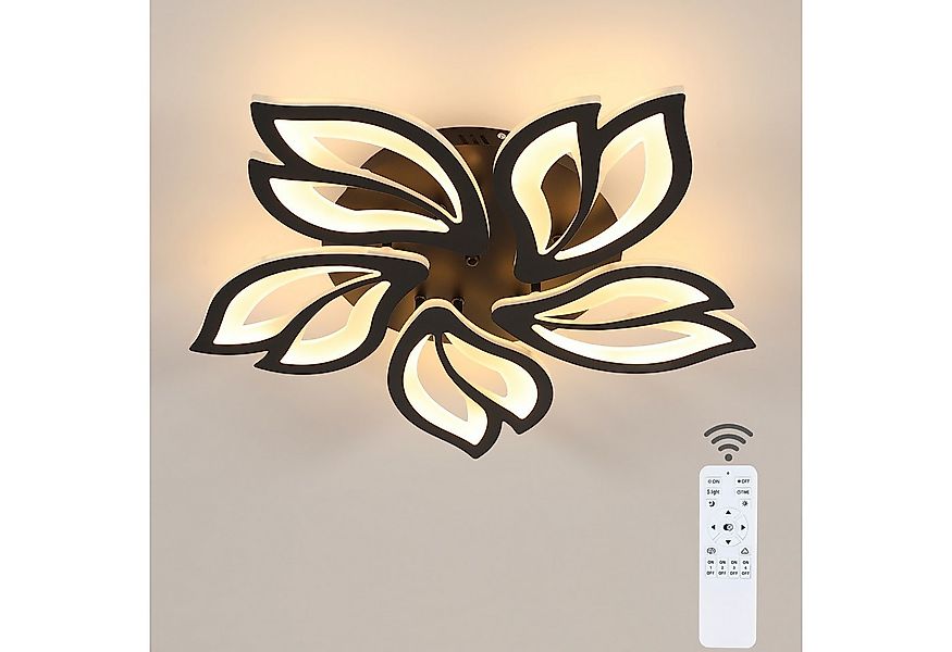 Riserva Deckenleuchten Deckenleuchte in Blütenform, 45W dimmbar mit Fernbed günstig online kaufen