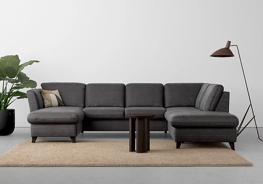 Home affaire Wohnlandschaft "Trelleborg U-Form" wahlweise mit Bettfunktion günstig online kaufen
