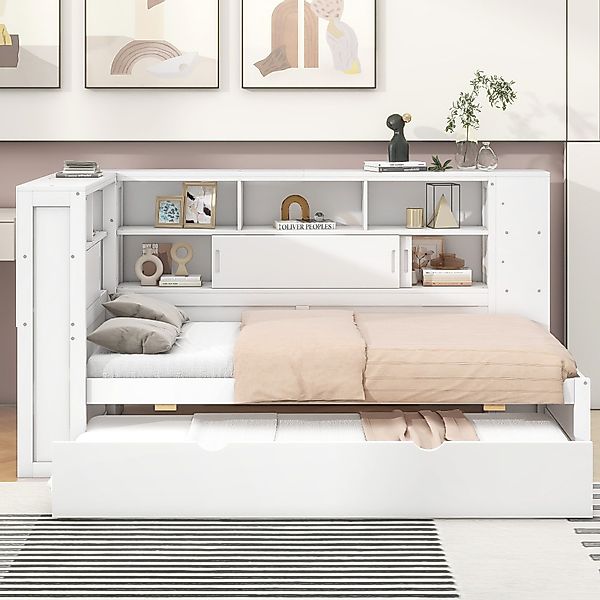 Ulife Holzbett 90x200cm mit Ladeanschluss/ Stauraum/ günstig online kaufen