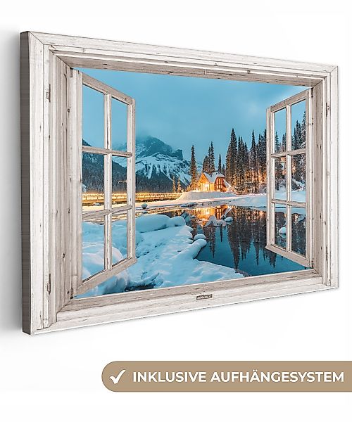 OneMillionCanvasses® Leinwandbild Durchblick - Winterlandschaft - günstig online kaufen