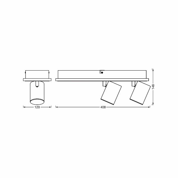 OSRAM LED-Deckenstrahler MARS CLICK-SELECT, 2 Spots, schwarz günstig online kaufen