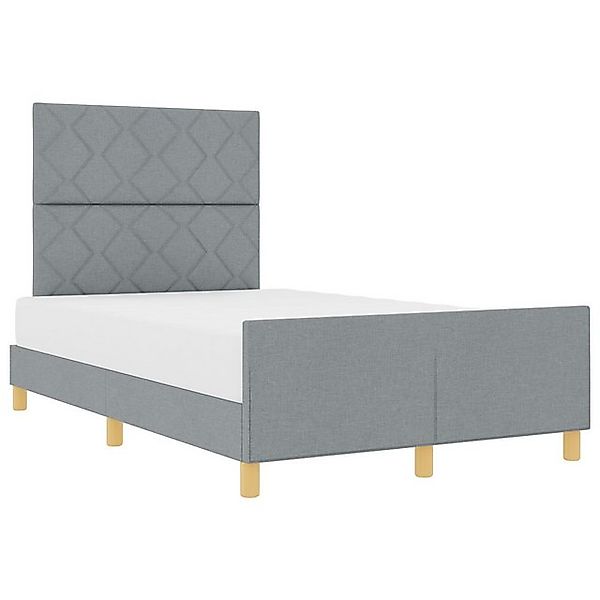 vidaXL Bett Bettgestell in Hellgrau, 120x200 cm, aus Stoff (1-tlg) günstig online kaufen